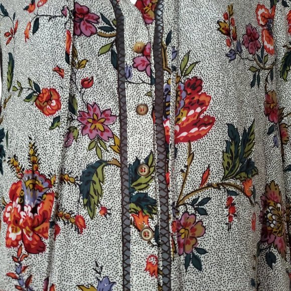 Anthropologie MAEVE Floral Janie Pheasant Top Size 2 - Picture 5 of 11